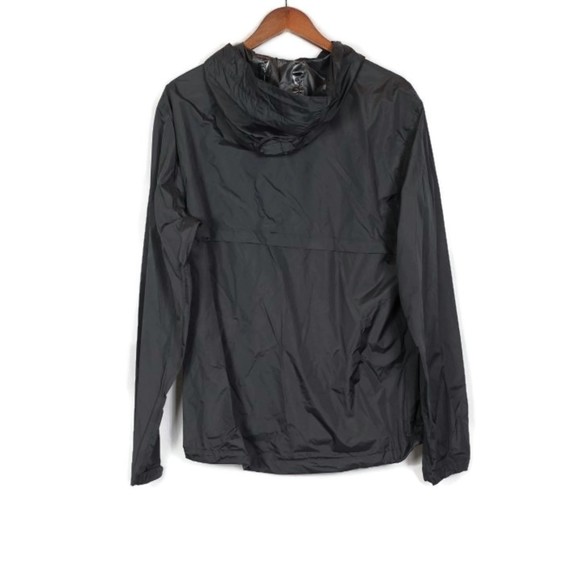 Iceburg Black Men's Windbreaker Light Jacket Front Zip Hoody Medium 014 - Picture 6 of 6